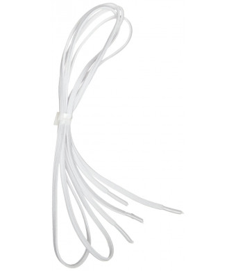 Perma-Ty 738130030 30"  White Elastic Shoelaces (Pack of 3 Pairs)