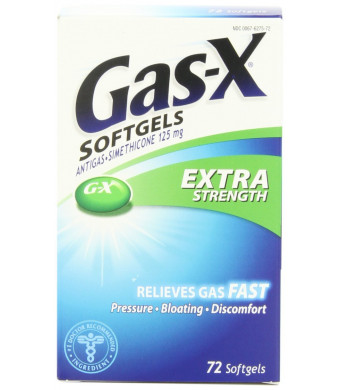 Gas-X Antigas, Extra Strength, 125 mg, 72 Softgels