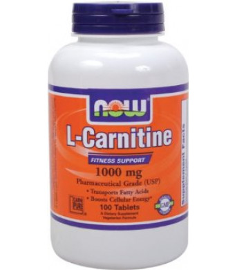 NOW Foods L- Carnitine Tartrate 1000mg, 100 Tablets