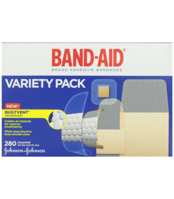 Band-Aid Brand Adhesive Bandages, Variety Pack, 280 Count