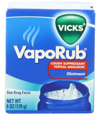 Vicks Vaporub Cough Suppressant Topical Analgesic Ointment 6 Oz (Pack of 2)