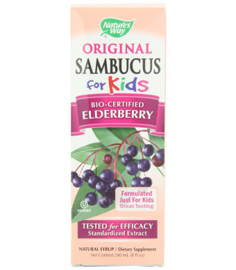 Nature's Way Sambucus for Kids Bio-certified Elderberry, 8-Ounce