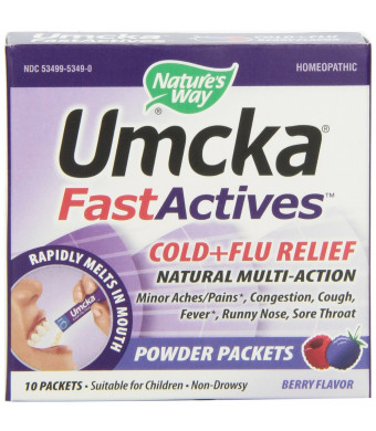 Nature's Way Umcka Fastactives Berry Cold+Flu, 10-Count