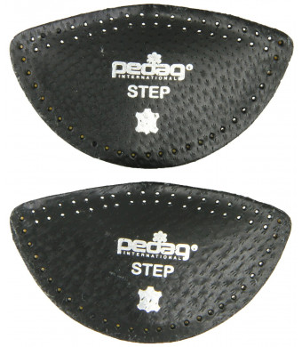 Pedag Step 166475 Symmetrical Self Adhesive Arch Support Inserts, Black Leather, Medium