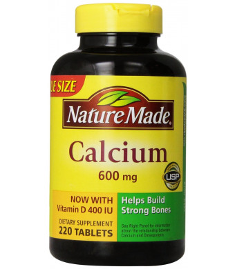 Nature Made Calcium 600 Mg, with Vitamin D3, Value Size, 220-Count