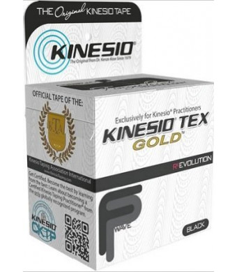 Kinesio Tex GoldTM Tape TWO Rolls 2"  x 16.4' Black