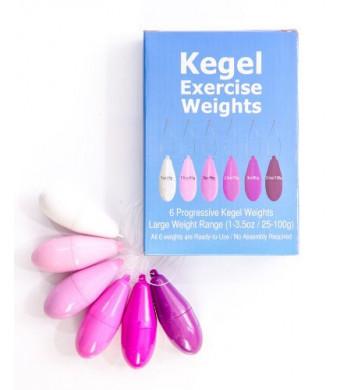 Kegel Exercise Weights - 6 Fully Assembled Weights Ranging from 25 to 100g - Includes Kegels4me Tracking Software