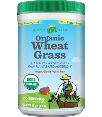 Amazing Grass Organic Wheat Grass Powder, 60 Servings, 17-oz. Container