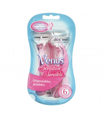 Gillette Venus Sensitive Skin Disposable Women's Razor 6 Count
