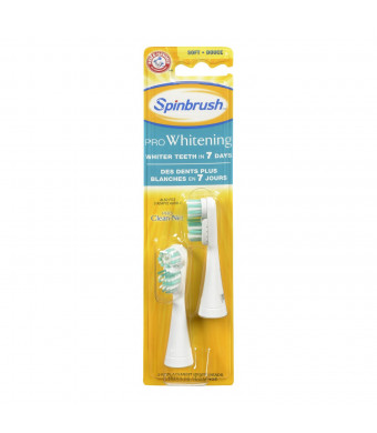 Spinbrush Pro Whitening Soft Bristle Replacement Heads, 2 Heads