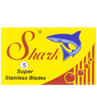 Shark Double Edge Razor Blades, Super Stainless, 20 X 5 Count (100 blades)