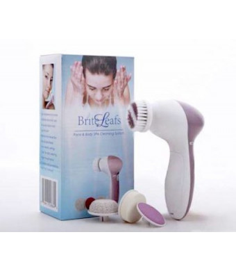 BriteLeafs 4-in-1 Electric Facial and Body Brush Spa Cleaning System (BL-802)