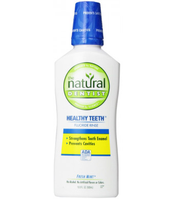 The Natural Dentist Healthy Teeth Anticavity Fluoide Rinse, Fresh Mint, 16.9 Ounce