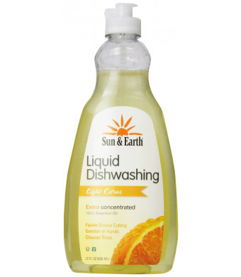 Sun and Earth Xtra Concentrated Dishwashing Liquid,Light Citrus Scent 22 Ounce
