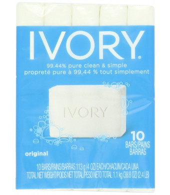 Ivory Original 10-Count: Bath Size Bars (4 Oz), 38.8 Ounce