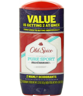 Old Spice High Endurance Pure Sport Scent Men's Deodorant Twin Pack 4.5 Oz