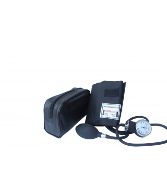 Santamedical Adult Deluxe Aneroid Sphygmomanometer with black cuff and Carrying case