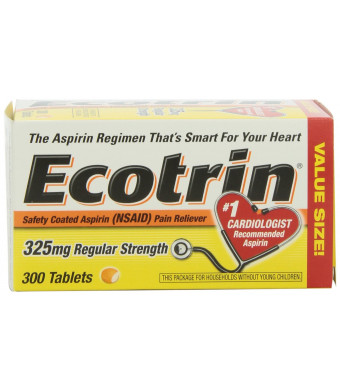 Ecotrin Safety Coated Tablets 325 Mg Regular Strength, 300 Count