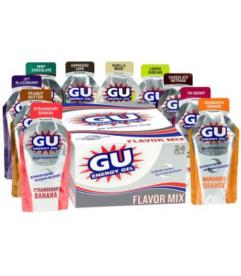 GU Original Sports Nutrition Energy Gel, Variety Pack, 24-Count