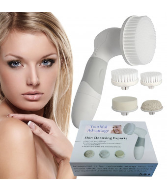 Facial Brush Skin Care Cleansing System and Acne Treatment Microdermabrasion Bath Body Exfoliate Machine Kit, Scrub Anti Aging Exfoliator Cleanser