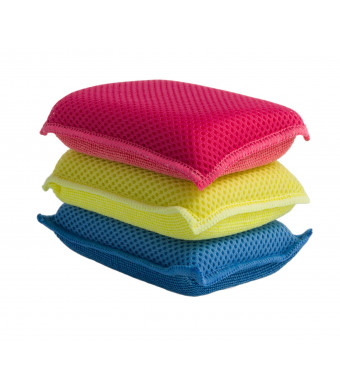 Ultra Micro Fiber Miracle Sponge 3 Pack Blue - Red -Yellow