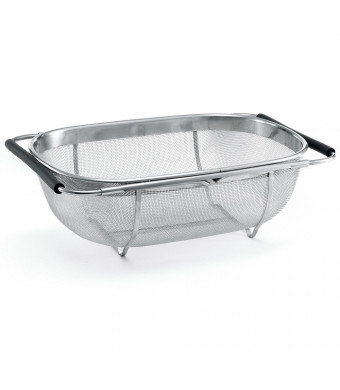 Polder 6631-75 Stainless-Steel Sink Strainer with Extending Rubber-Grip Arms