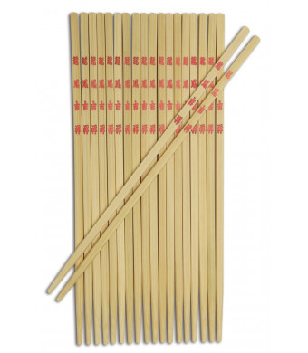Joyce Chen 30-0043, 9-Inch Bamboo Table Chopsticks, 10-Pairs