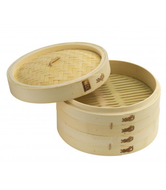 Joyce Chen 26-0013, 10-Inch Bamboo Steamer Set