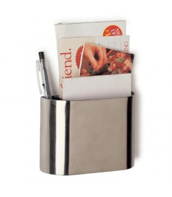 Amco Stainless Steel Magnetic Pocket Organizer with Note Pad and Pen