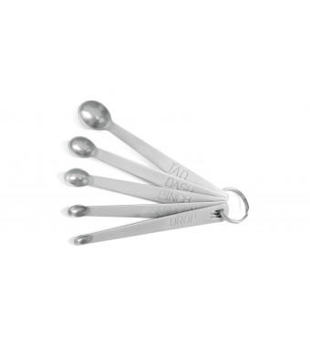 Norpro 3080 Mini Stainless Steel Measuring Spoons, Set includes ( tad, dash, pinch, smidgen and a drop )