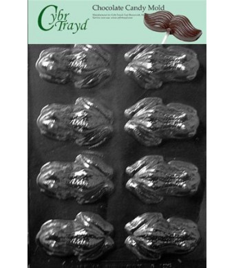 Cybrtrayd A126 Frog Chocolate Candy Mold with Exclusive Cybrtrayd Copyrighted Chocolate Molding Instructions