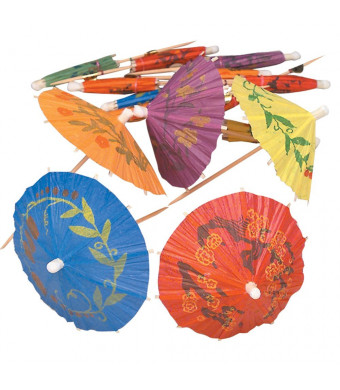 Cocktail Parasol Drink Umbrellas -Box of 144- Tropical Style