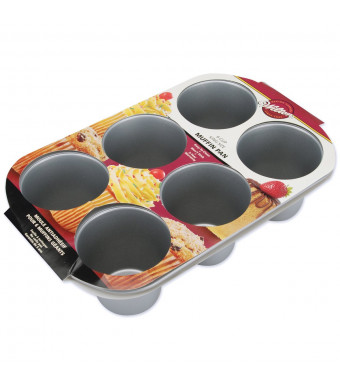 Wilton 6-Cup Kingsize Muffin Pan, 3.25 by 3-Inch