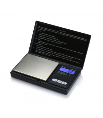 American Weigh Scales AWS-600-BLK Digital Personal Nutrition Scale, Pocket Size, Black