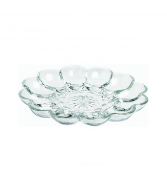 Anchor Hocking Egg Plate Presence Clear Glass