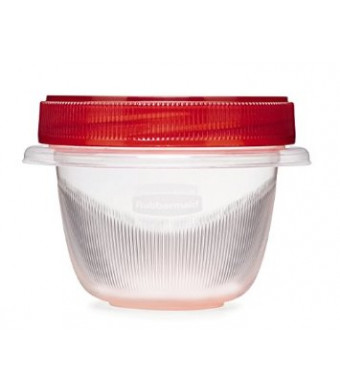 Rubbermaid TakeAlongs Twist and Seal Food Storage Containers, 1.2-Cup, Clear, Set of 4