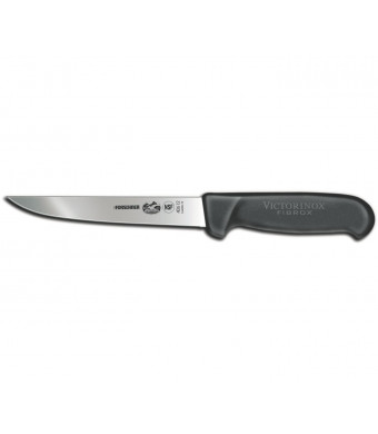Victorinox Cutlery 6-Inch Straight Boning Knife, Black Fibrox Handle