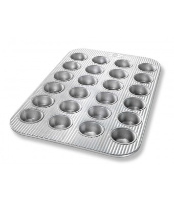 USA Pans 24 Cup Mini-Muffin Pan, Aluminized Steel with Americoat