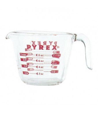 Pyrex Prepware 1 Cup Measuring Cup with Red Graphics