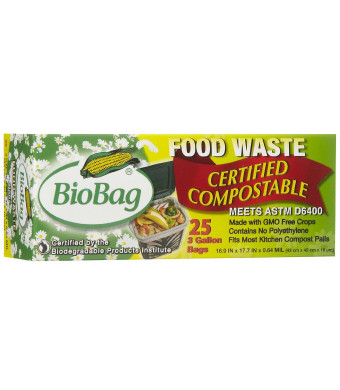 Bio Bag 3 Gallon Compost/Waste Bag-25 ct