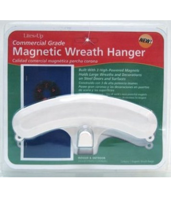 Wreath Hanger Commercial Magnetic -White