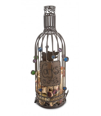 Epic Products Cork Cage Wine Bottle, 14.25-Inch