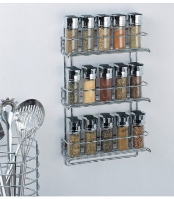 Organize It All 3-Tier Wall-Mounted Spice Rack - Chrome (1812)