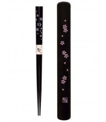 Ryu Mei Sakura Black Chopstick 22.5cm 090023 [w/Box] Japan