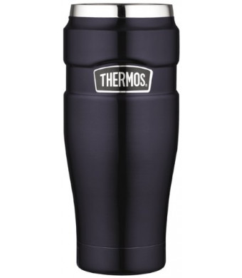 Thermos Stainless Steel King 16-Ounce Travel Tumbler, Midnight Blue