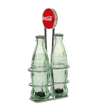 Tablecraft Salt and Pepper Shaker Set with Chrome Plated Metal Rack