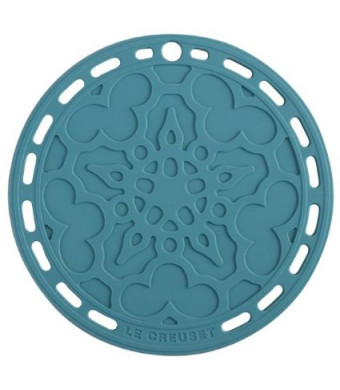 Le Creuset Silicone 8"  Round French Trivet, Caribbean