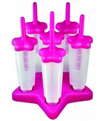 Tovolo Star Pop Molds, Pink - Set of 6