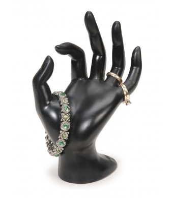 Darice 1999-1612 Polyresin Hand Form Bracelet Display, Black