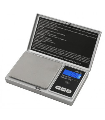 American Weigh Scales Signature Series Silver AWS-100-SIL Digital Pocket Scale, 100 by 0.01 G